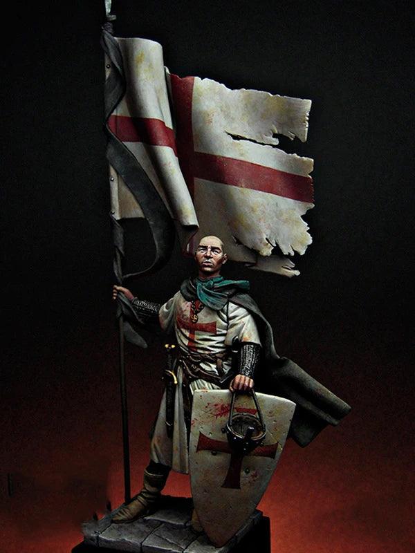 1/24 75MM Templar Standard Bearer Resin Kit - Unpainted Ziggy's Pop Toy Shoppe
