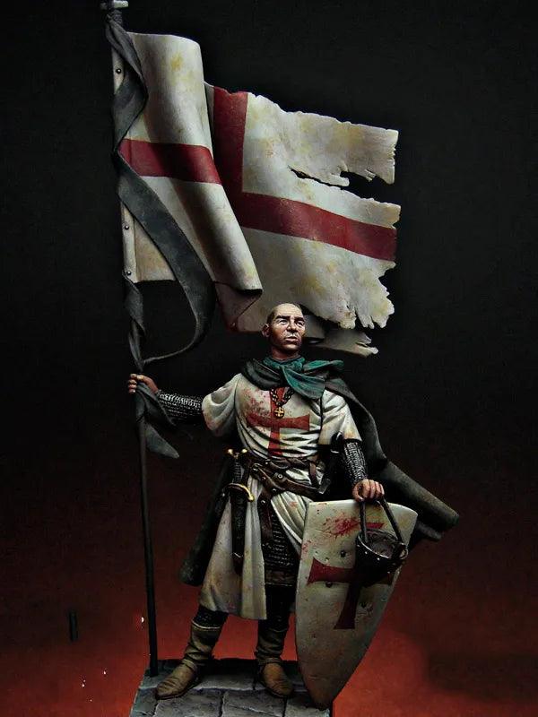 1/24 75MM Templar Standard Bearer Resin Kit - Unpainted Ziggy's Pop Toy Shoppe