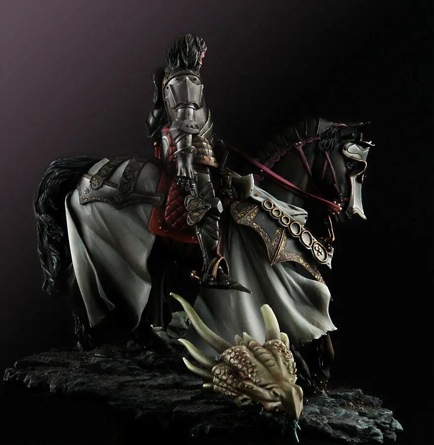 1/24 75mm Templar Officer with Horse Unpainted Resin Figure Ziggy's Pop Toy Shoppe