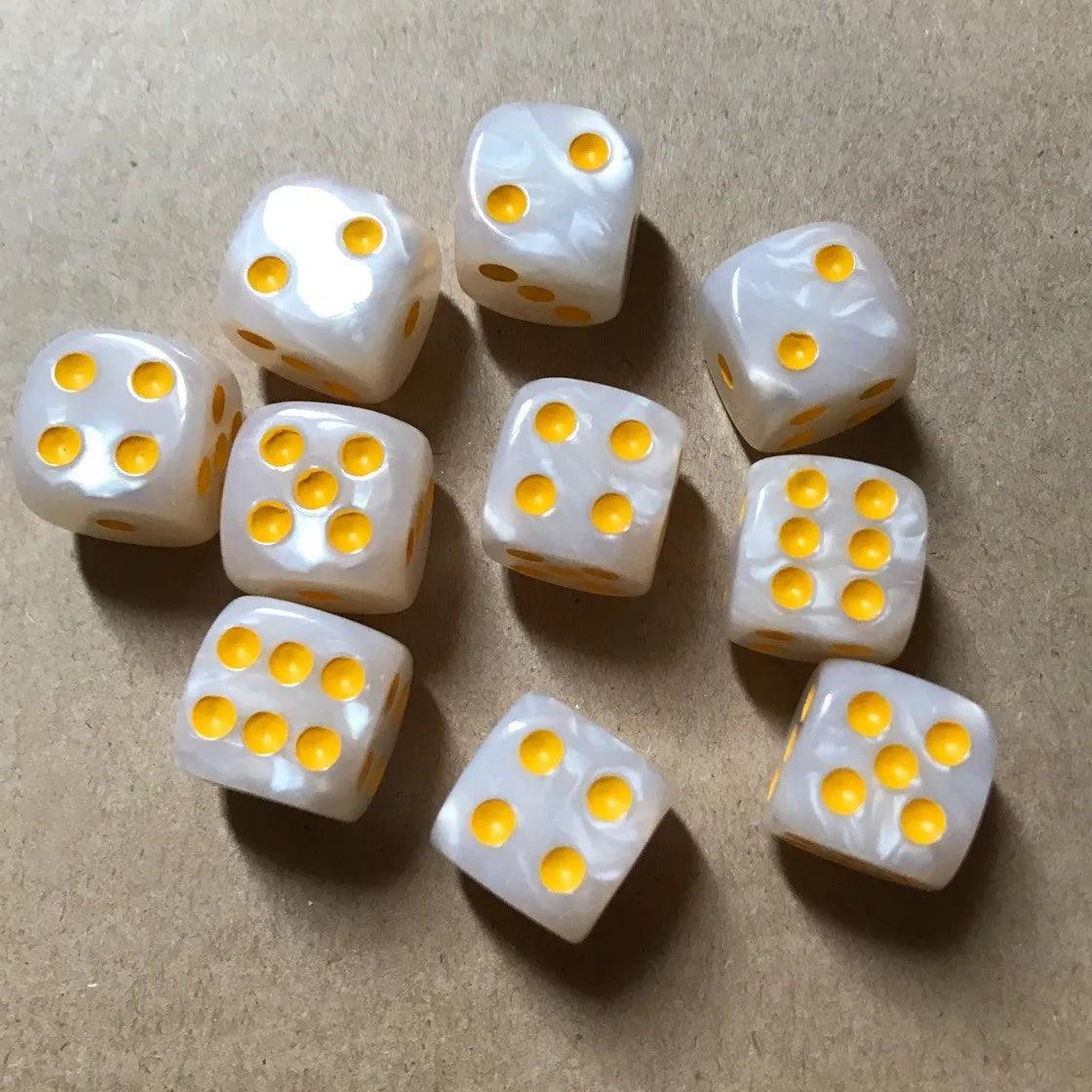 10pcs Set Round Corner Pearl Gem Dice Sets Ziggy's Pop Toy Shoppe
