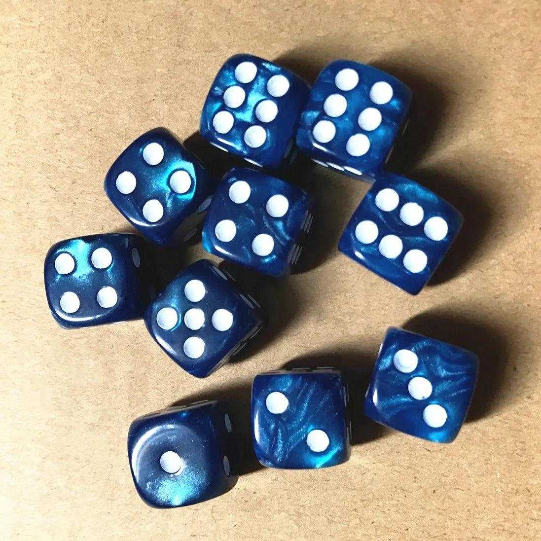 10pcs Set Round Corner Pearl Gem Dice Sets Ziggy's Pop Toy Shoppe