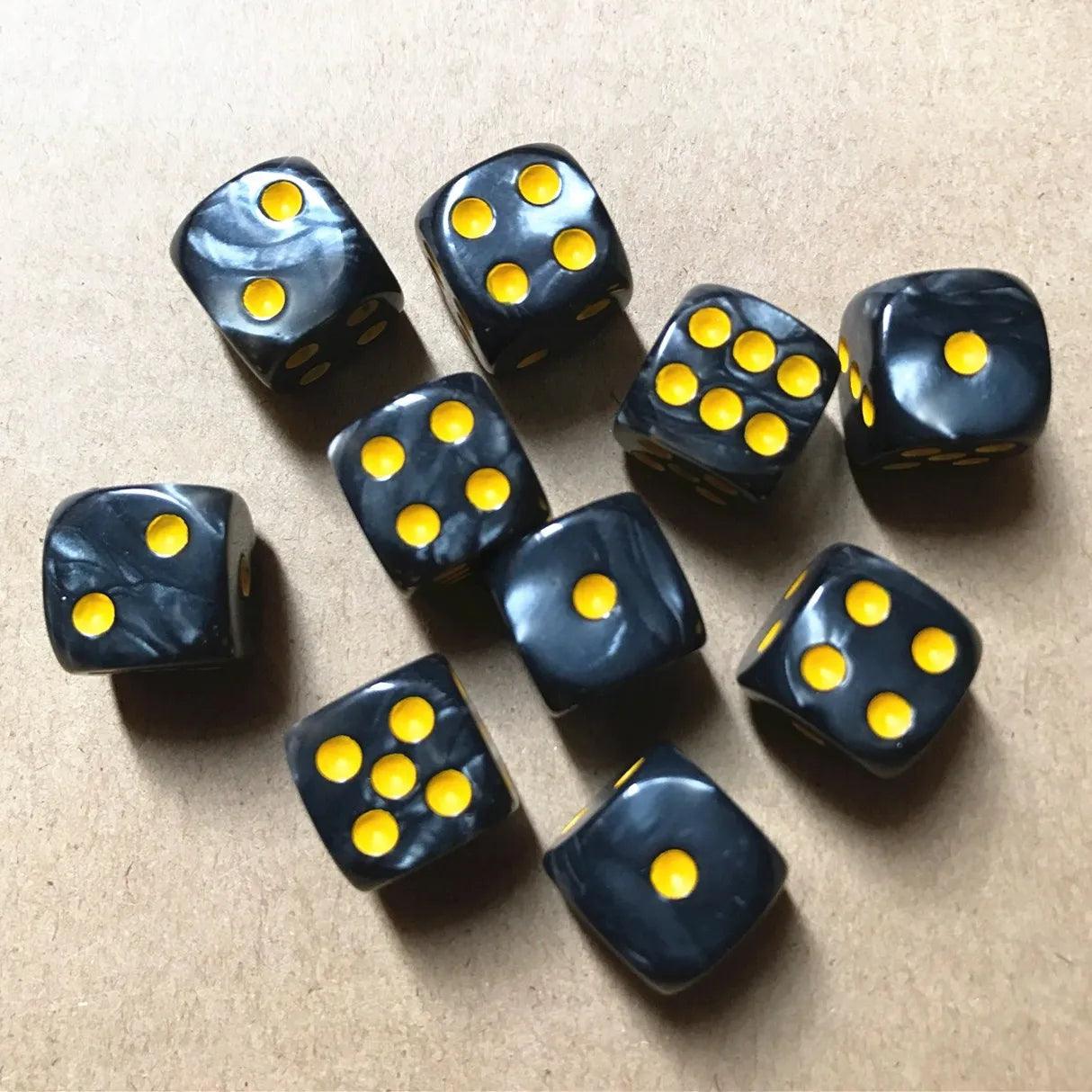 10pcs Set Round Corner Pearl Gem Dice Sets Ziggy's Pop Toy Shoppe