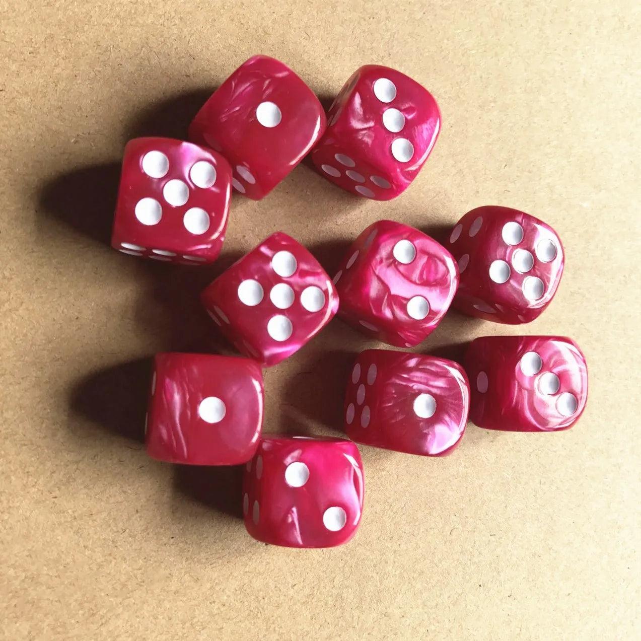 10pcs Set Round Corner Pearl Gem Dice Sets Ziggy's Pop Toy Shoppe