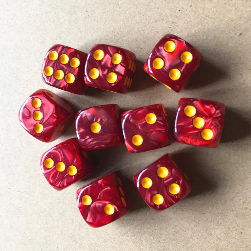 10pcs Set Round Corner Pearl Gem Dice Sets Ziggy's Pop Toy Shoppe