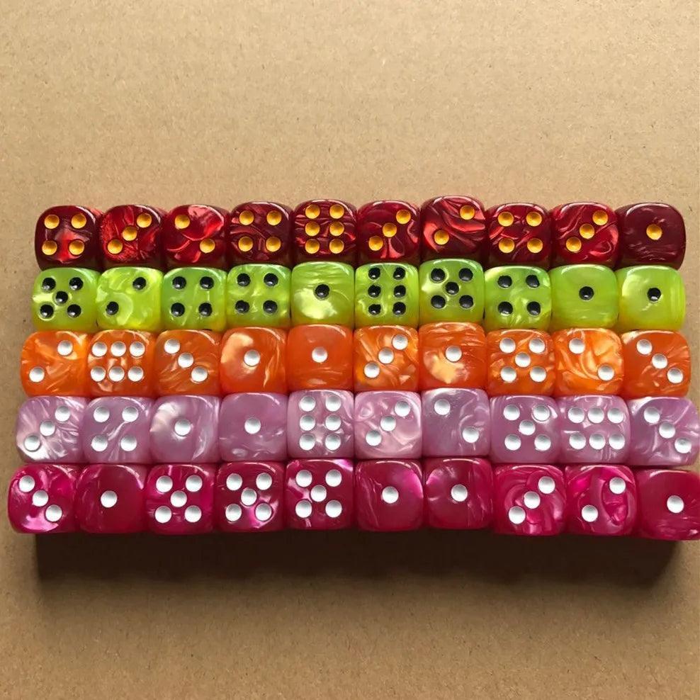 10pcs Set Round Corner Pearl Gem Dice Sets Ziggy's Pop Toy Shoppe