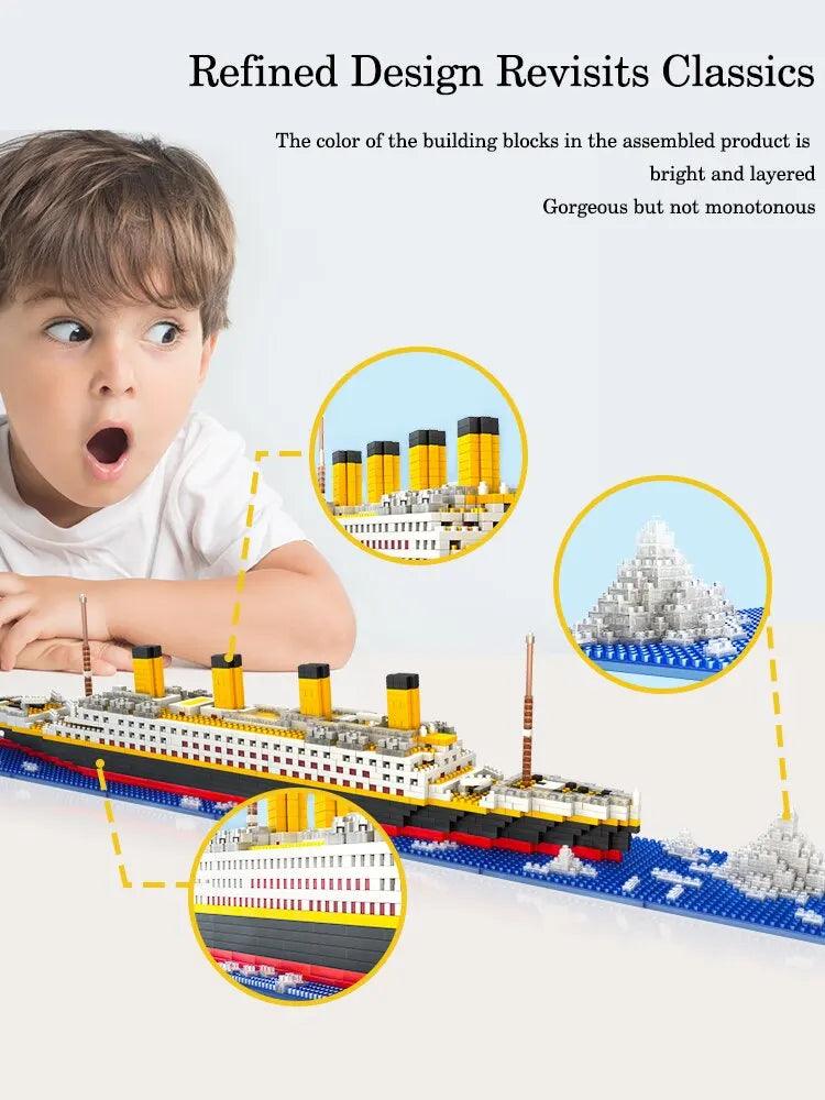 1860Pcs Titanic Micro Mini Building Blocks Set Ziggy's Pop Toy Shoppe