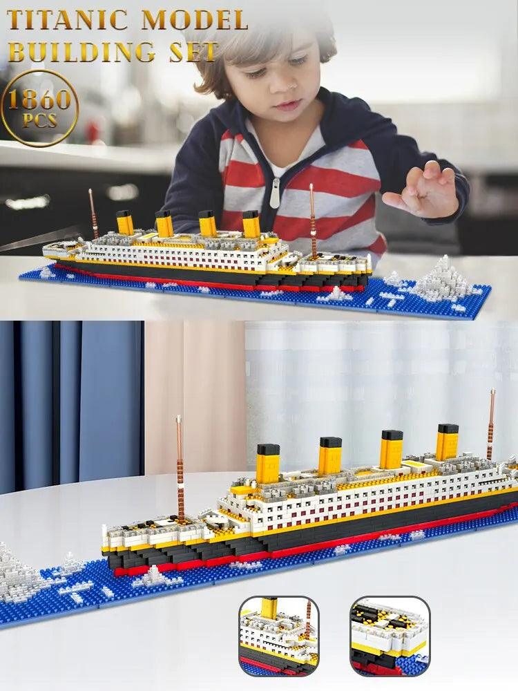 1860Pcs Titanic Micro Mini Building Blocks Set Ziggy's Pop Toy Shoppe