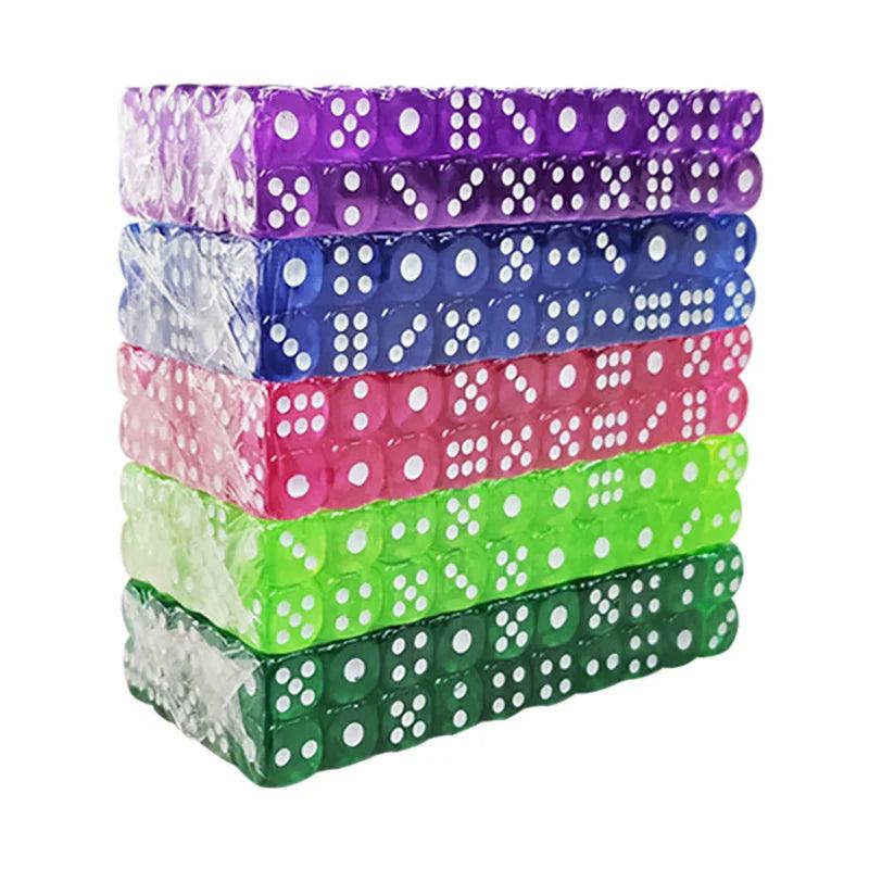 20pcs/Lot 11-12mm D6 Sided Acrylic Transparent Dice Ziggy's Pop Toy Shoppe