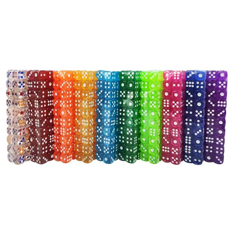 20pcs/Lot 11-12mm D6 Sided Acrylic Transparent Dice Ziggy's Pop Toy Shoppe
