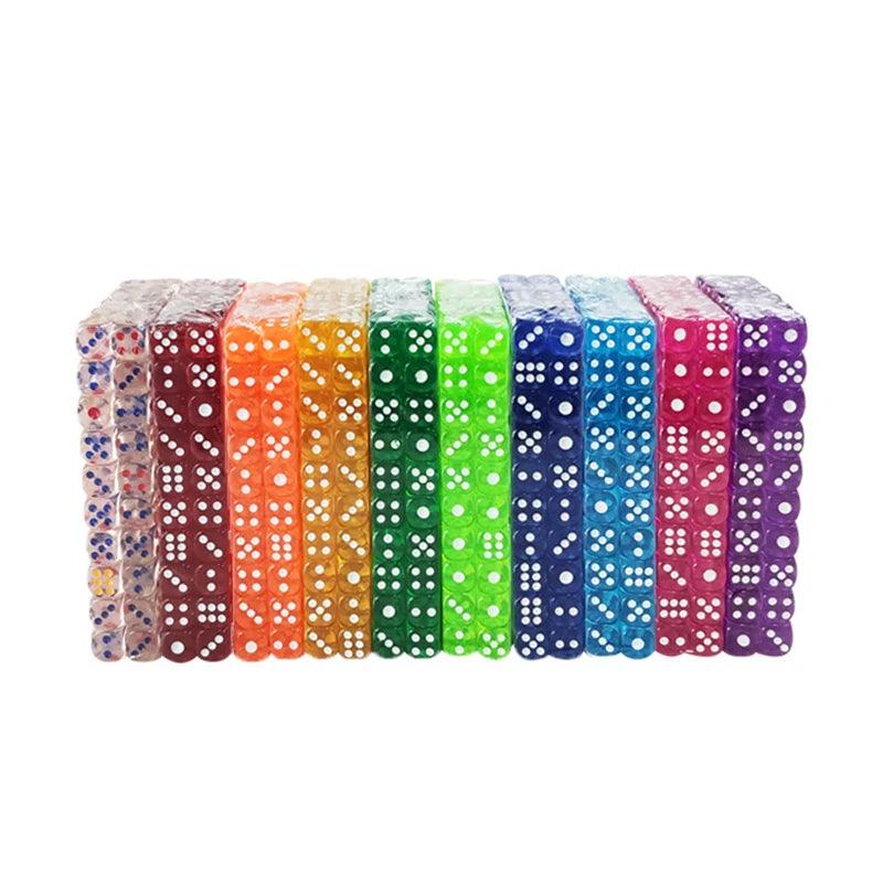 20pcs/Lot 11-12mm D6 Sided Acrylic Transparent Dice Ziggy's Pop Toy Shoppe