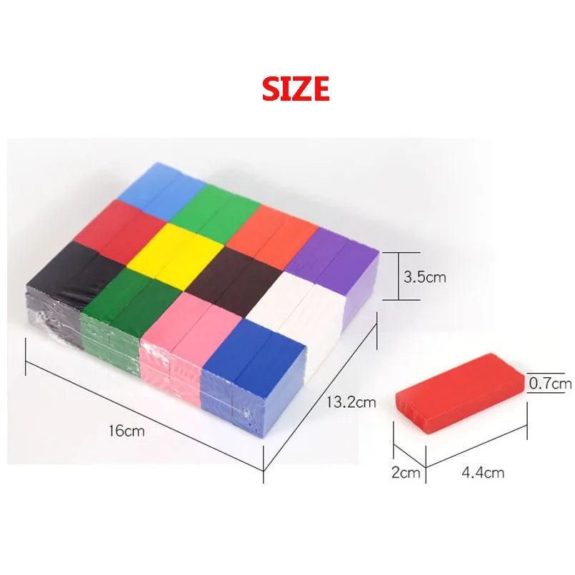 240pcs/set Rainbow Wooden Domino Toy Set Ziggy's Pop Toy Shoppe