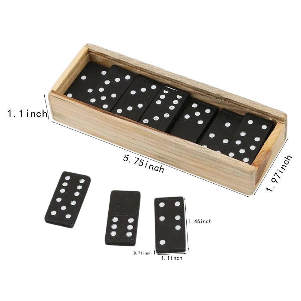 28 Pcs/Set Wooden Domino Set Ziggy's Pop Toy Shoppe