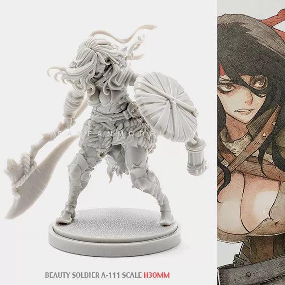 30MM Resin Beauty Soldier Goddess Model Kits Series A-111 - Unpainted Ziggy's Pop Toy Shoppe