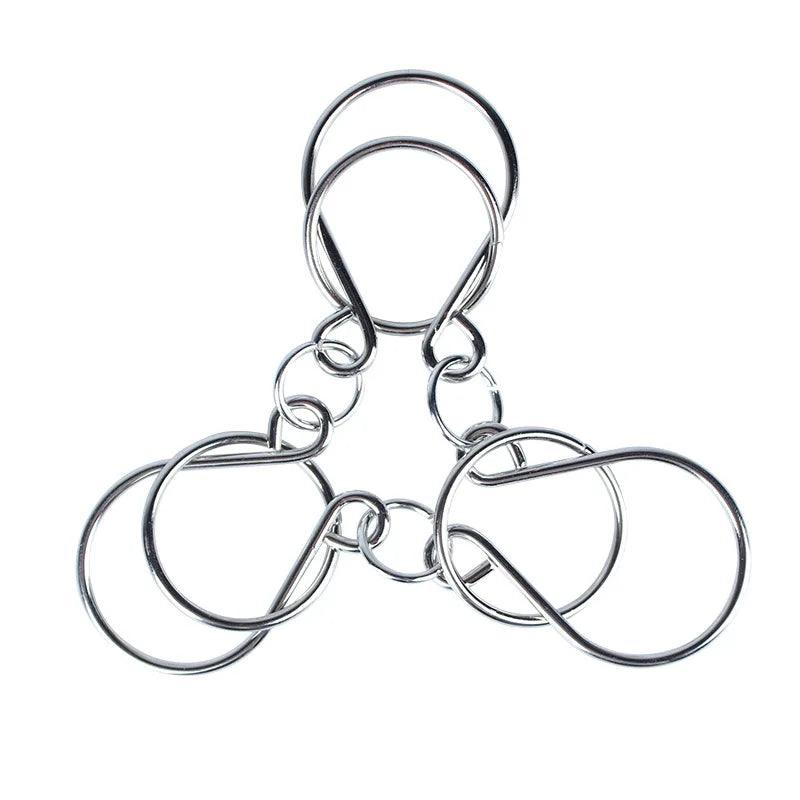 3D Metal Puzzle Interlocking Rings Brain Teaser Ziggy's Pop Toy Shoppe