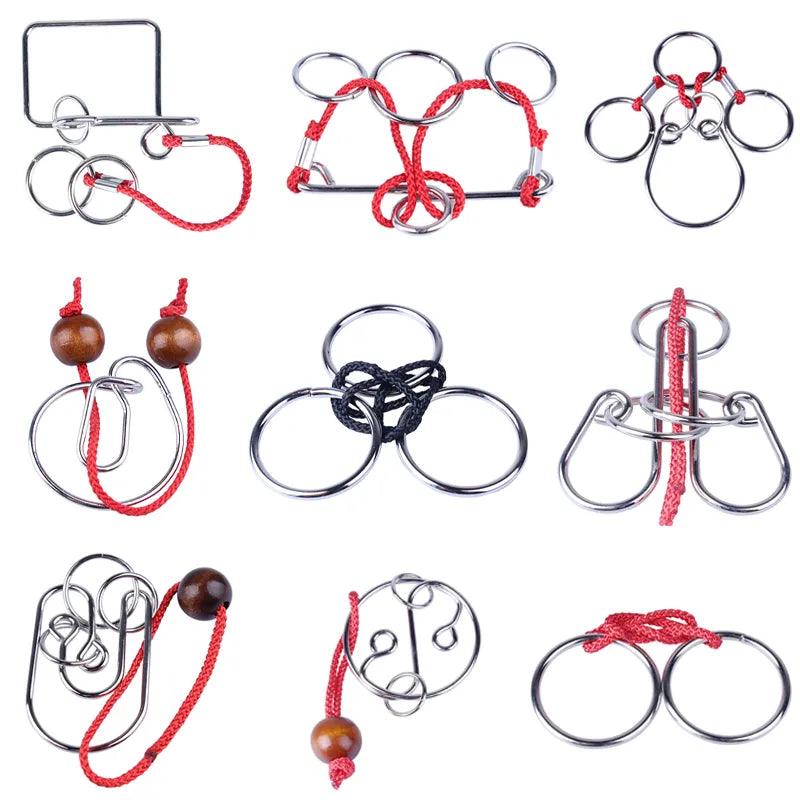 3D Metal Puzzle Interlocking Rings Brain Teaser Ziggy's Pop Toy Shoppe