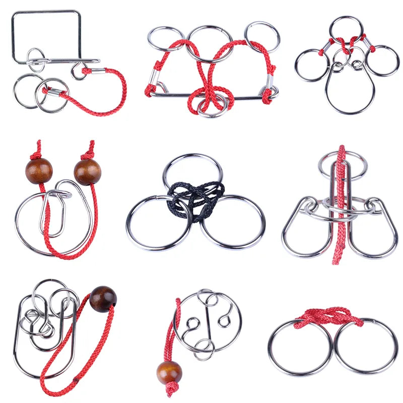 3D Metal Puzzle Looping Rings Brain Teaser Ziggy's Pop Toy Shoppe