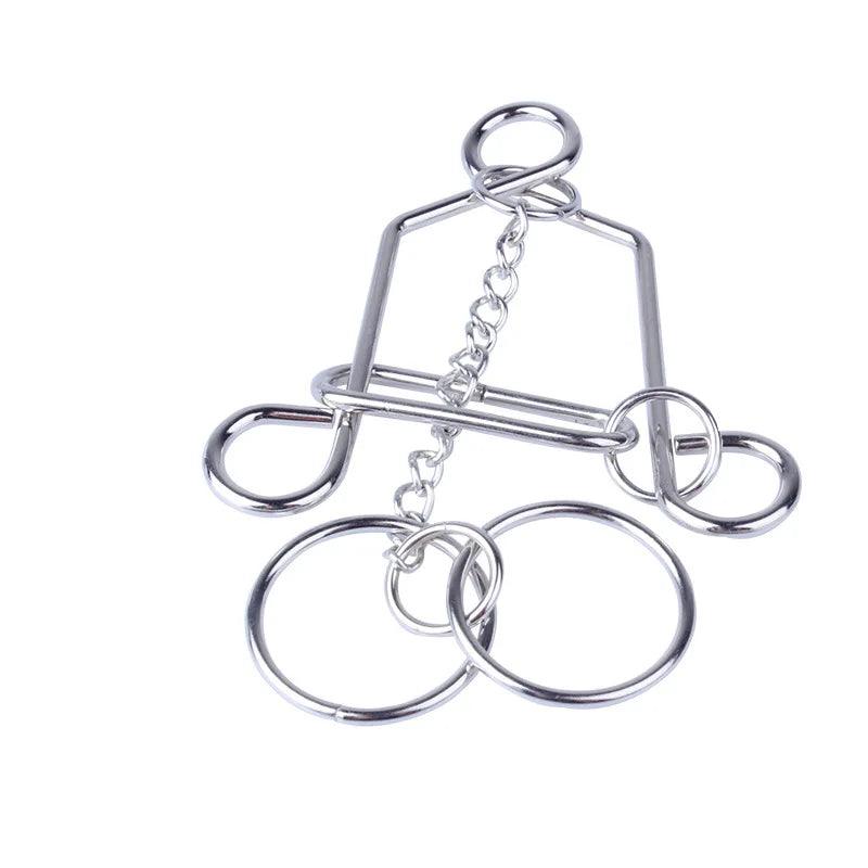 3D Metal Puzzle Ring and Chain Brain Teaser Ziggy's Pop Toy Shoppe