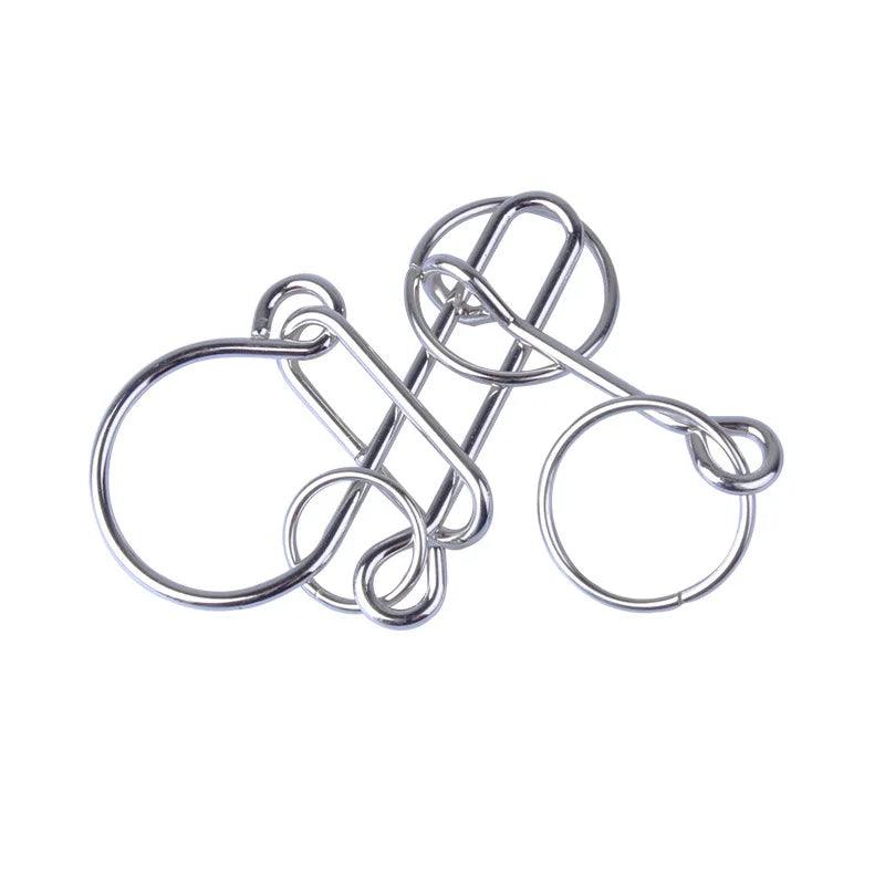 3D Metal Puzzle Ring and Eyelets Brain Teaser Ziggy's Pop Toy Shoppe