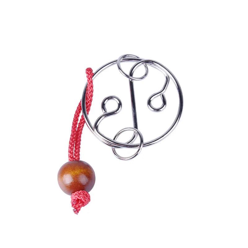 3D Metal Puzzle Rings Around the Rosy Brain Teaser Ziggy's Pop Toy Shoppe