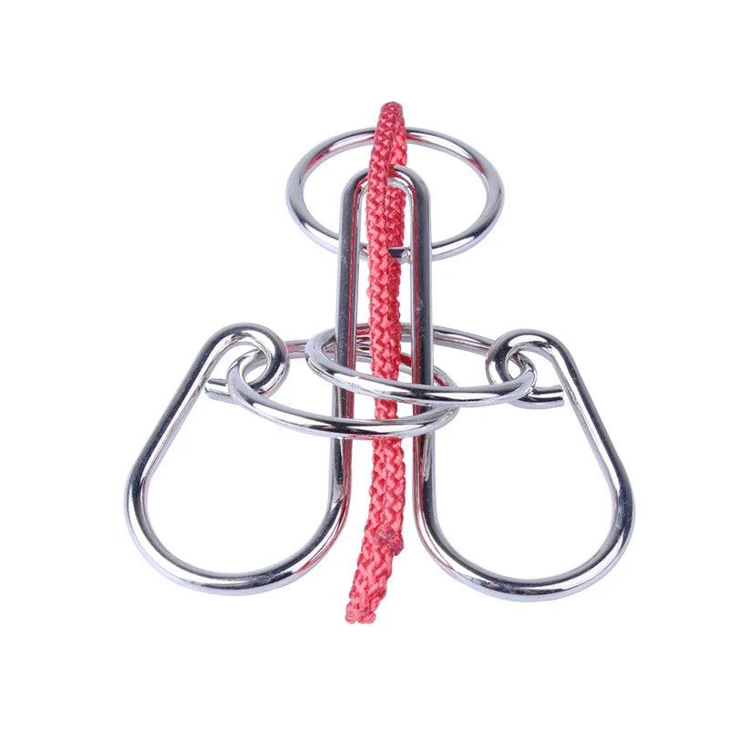 3D Metal Puzzle Rope and Ringlet Brain Teaser Ziggy's Pop Toy Shoppe