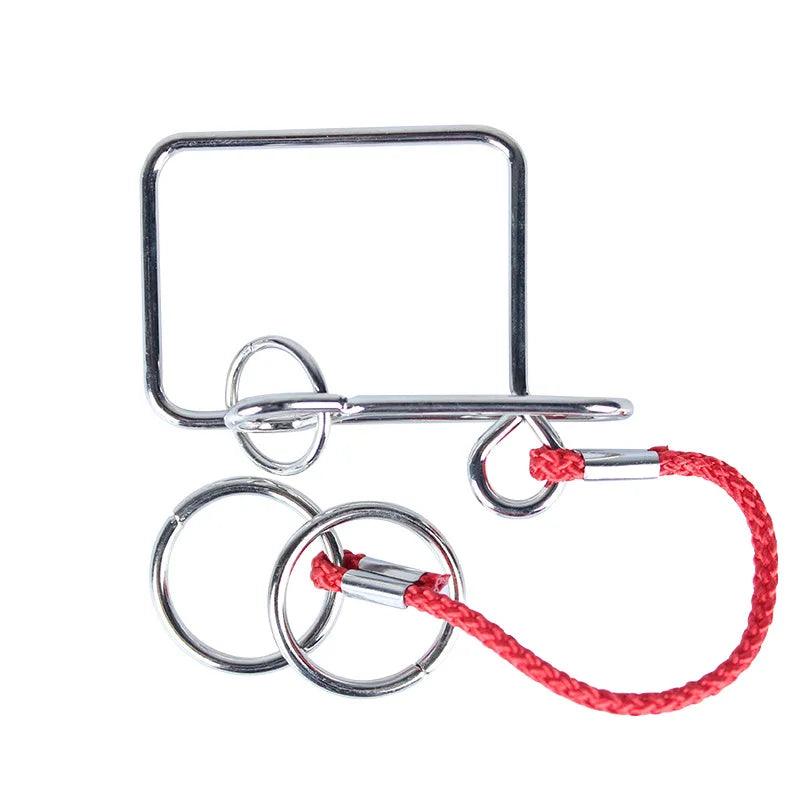 3D Metal Puzzle Tether Square Brain Teaser Ziggy's Pop Toy Shoppe