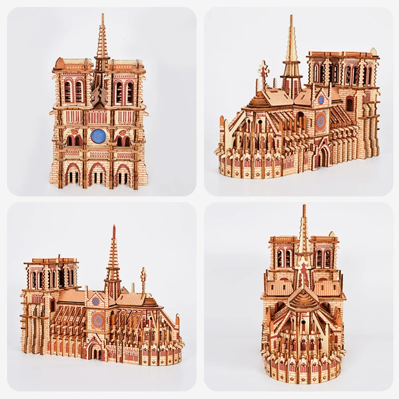 3D Wooden Notre Dame Cathedral Puzzle Ziggy's Pop Toy Shoppe