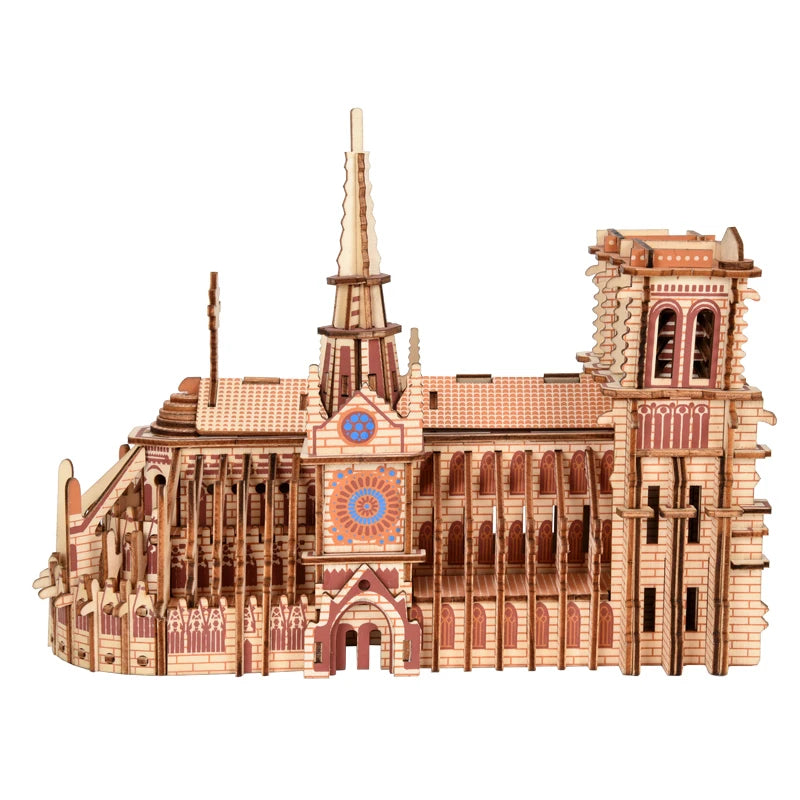 3D Wooden Notre Dame Cathedral Puzzle Ziggy's Pop Toy Shoppe