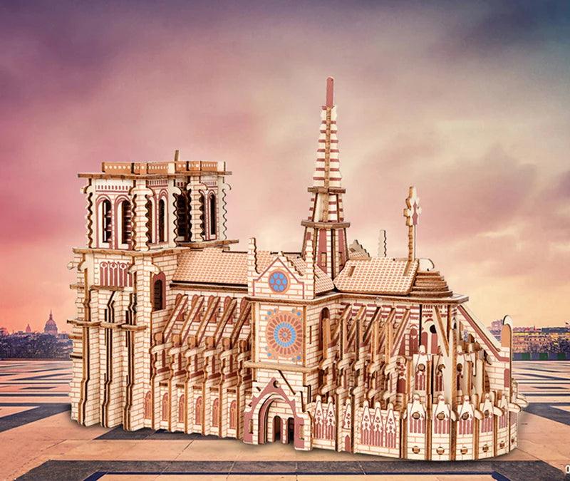3D Wooden Notre Dame Cathedral Puzzle Ziggy's Pop Toy Shoppe