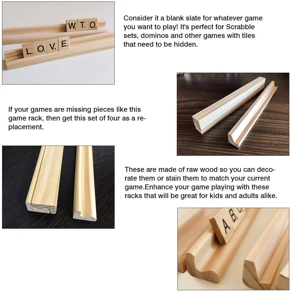 4 Domino Wooden Trays for Expert Players Ziggy's Pop Toy Shoppe