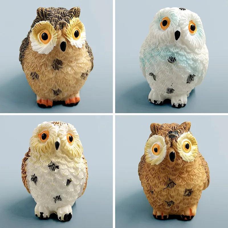 4-Piece Owl Figurines for Home or Garden Ziggy's Pop Toy Shoppe