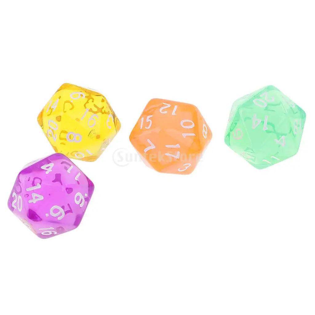 6pcs 20-Sided (D20) Polyhedral Dice Ziggy's Pop Toy Shoppe