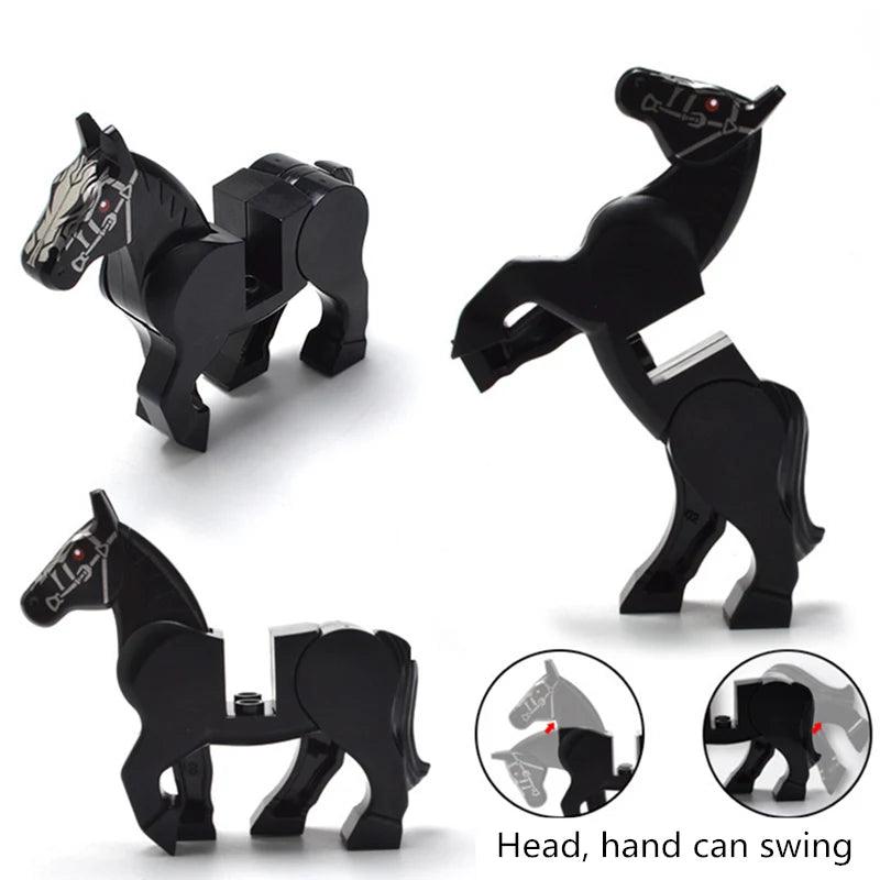 6pcs/set MOC Horses Building Block Figures Ziggy's Pop Toy Shoppe