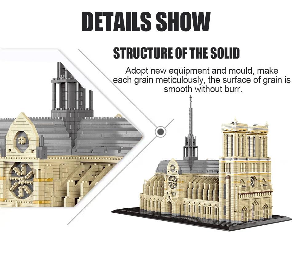 7380pcs+ Notre Dame Building Block Set Ziggy's Pop Toy Shoppe