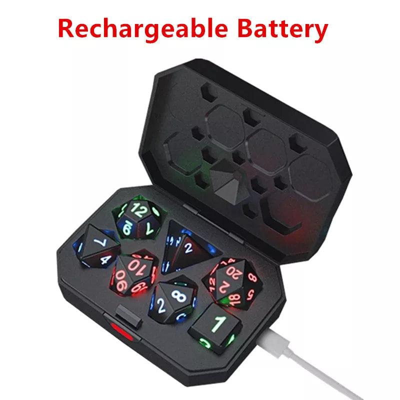 7pcs/set Electronic Glowing LED Dice (D4-D20) Ziggy's Pop Toy Shoppe