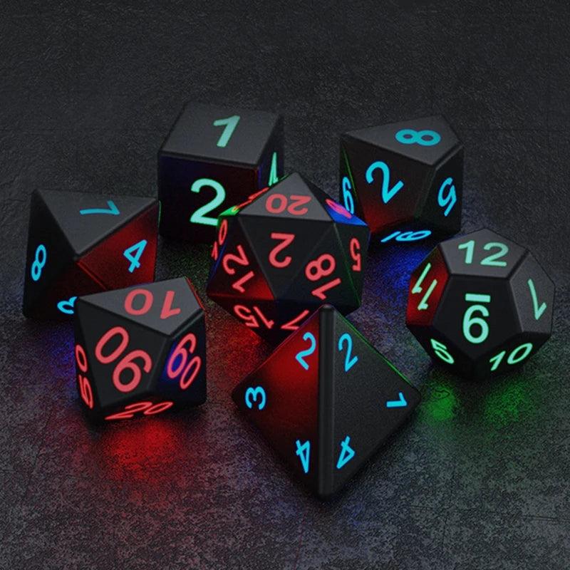 7pcs/set Electronic Glowing LED Dice (D4-D20) Ziggy's Pop Toy Shoppe