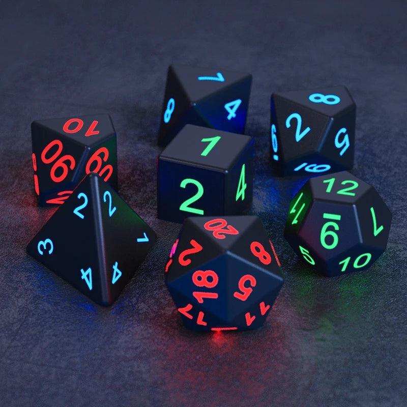 7pcs/set Electronic Glowing LED Dice (D4-D20) Ziggy's Pop Toy Shoppe