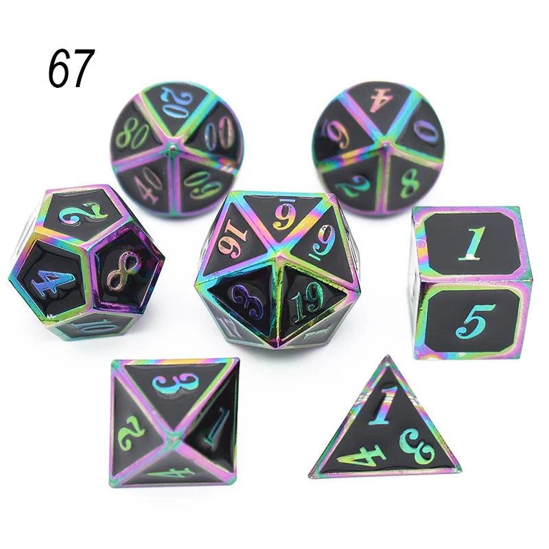 7pcs/set Metal Dice Set for Role Playing Games Ziggy's Pop Toy Shoppe