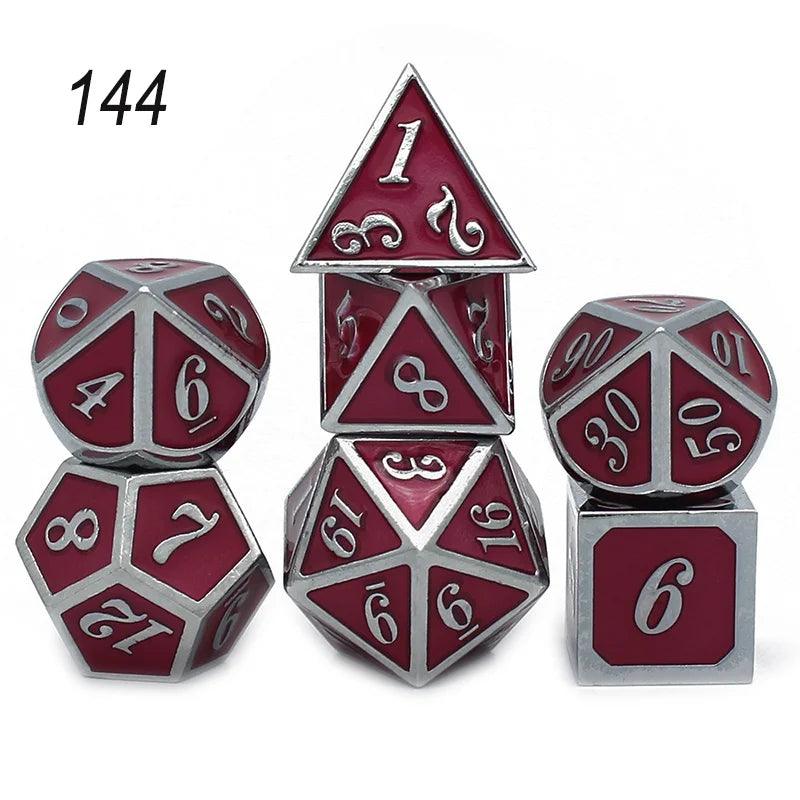 7pcs/set Metal Dice Set for Role Playing Games Ziggy's Pop Toy Shoppe