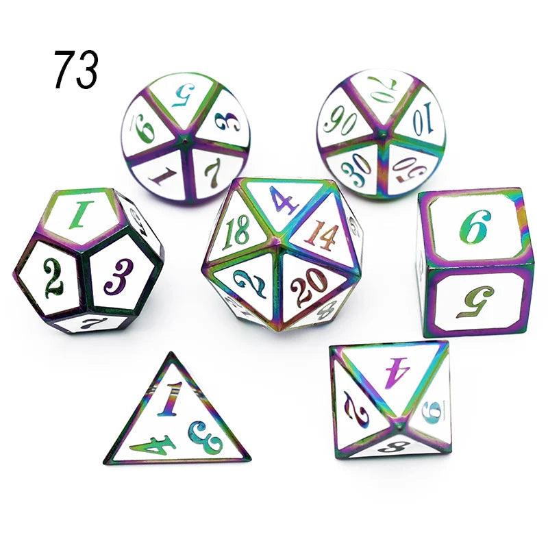 7pcs/set Metal Dice Set for Role Playing Games Ziggy's Pop Toy Shoppe