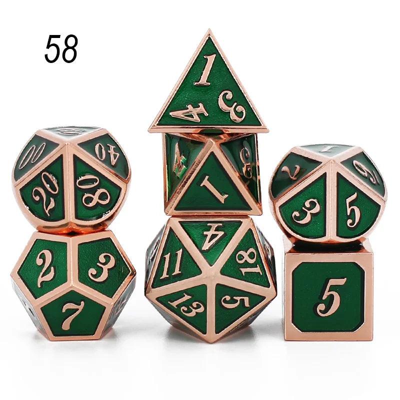 7pcs/set Metal Dice Set for Role Playing Games Ziggy's Pop Toy Shoppe