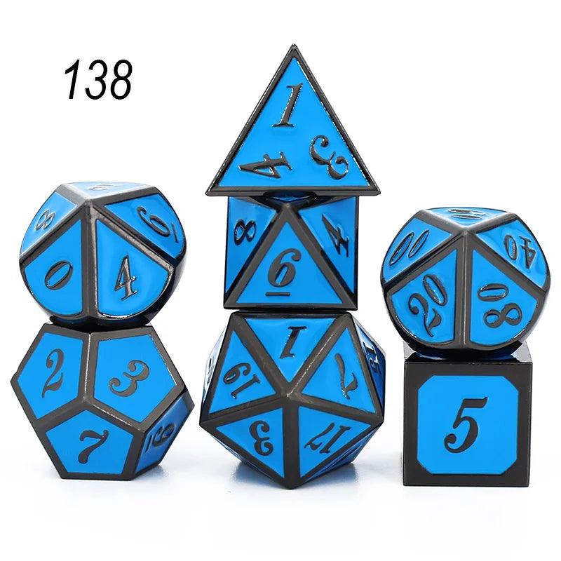 7pcs/set Metal Dice Set for Role Playing Games Ziggy's Pop Toy Shoppe