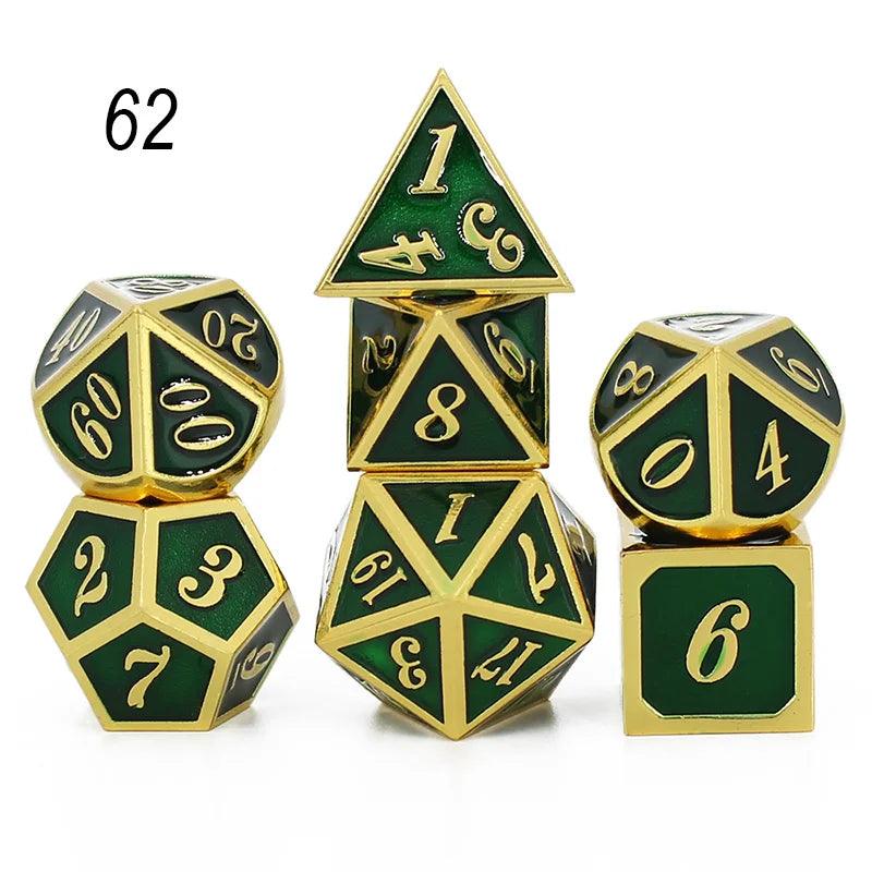 7pcs/set Metal Dice Set for Role Playing Games Ziggy's Pop Toy Shoppe