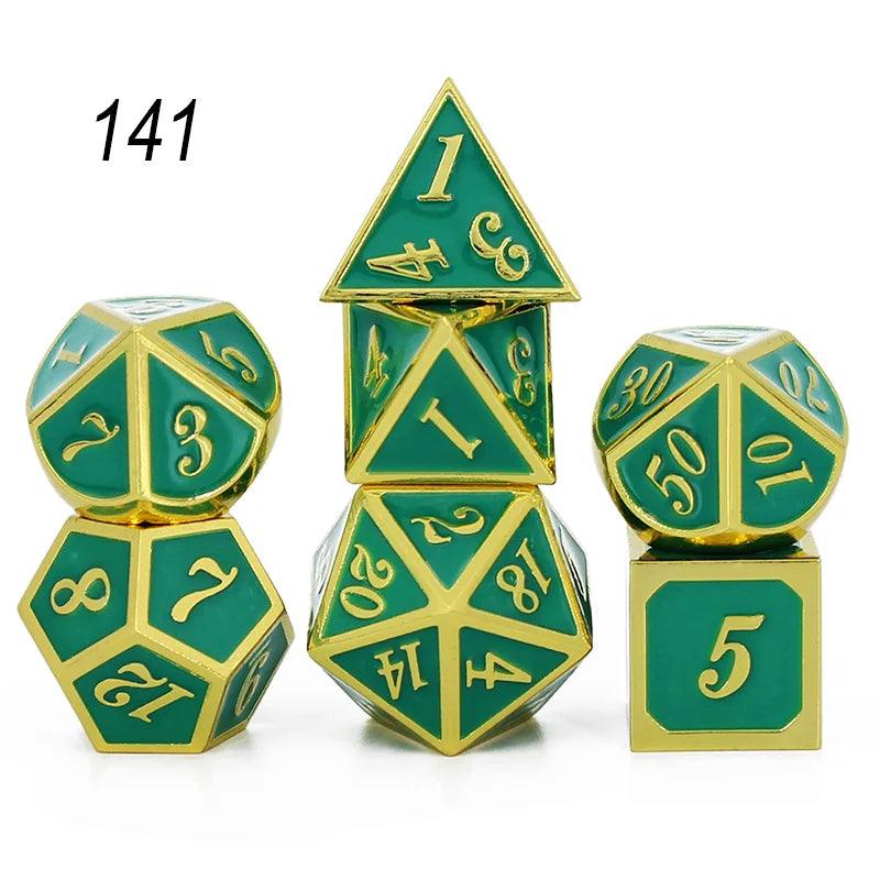 7pcs/set Metal Dice Set for Role Playing Games Ziggy's Pop Toy Shoppe