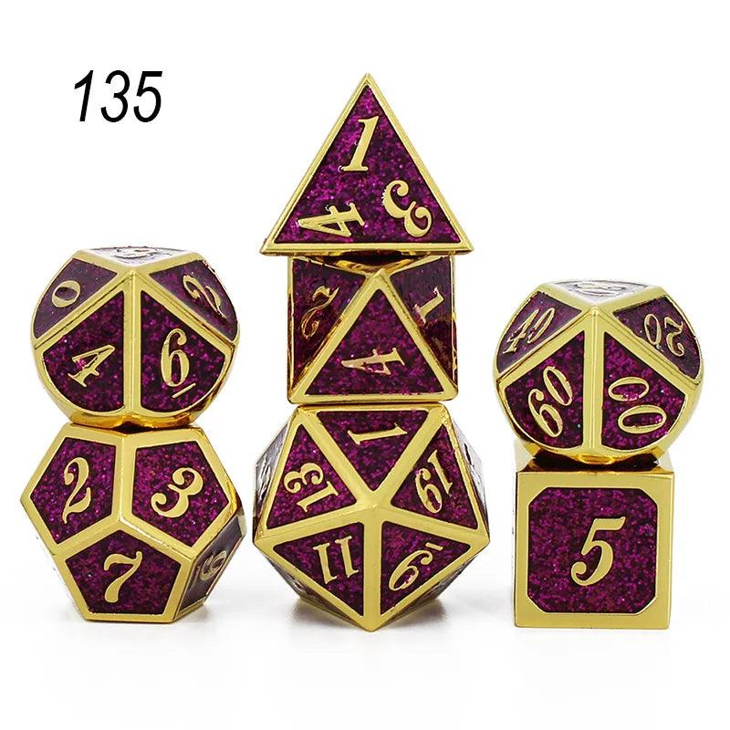 7pcs/set Metal Dice Set for Role Playing Games Ziggy's Pop Toy Shoppe