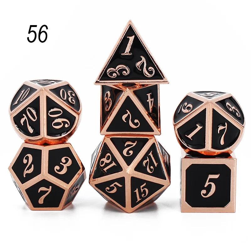 7pcs/set Metal Dice Set for Role Playing Games Ziggy's Pop Toy Shoppe