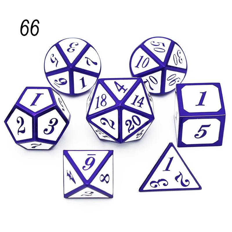7pcs/set Metal Dice Set for Role Playing Games Ziggy's Pop Toy Shoppe