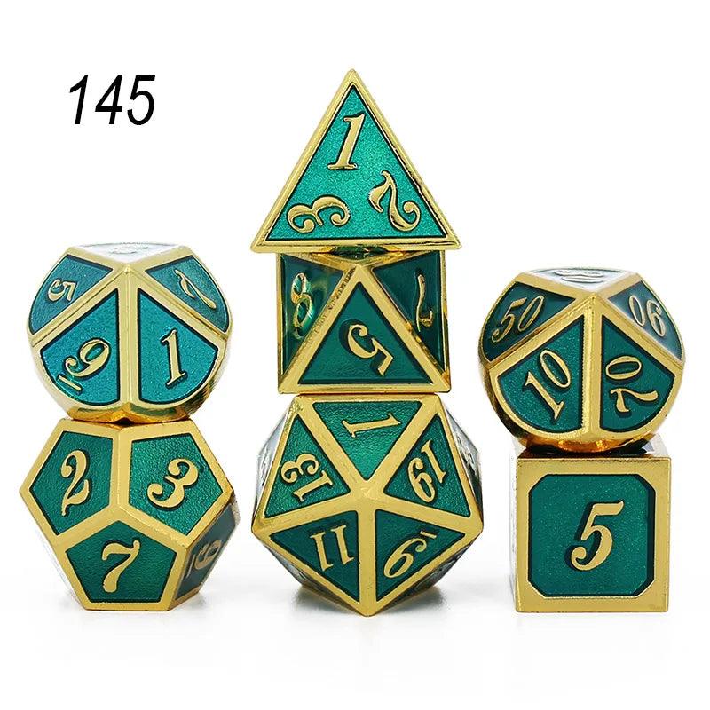 7pcs/set Metal Dice Set for Role Playing Games Ziggy's Pop Toy Shoppe