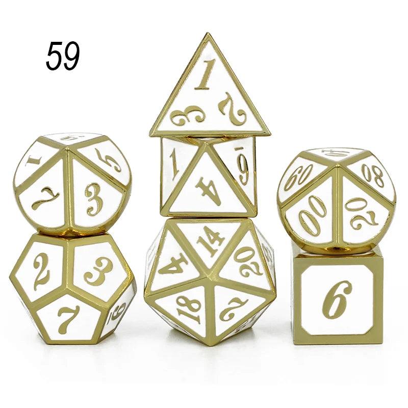 7pcs/set Metal Dice Set for Role Playing Games Ziggy's Pop Toy Shoppe