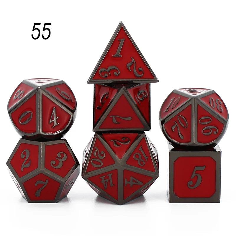 7pcs/set Metal Dice Set for Role Playing Games Ziggy's Pop Toy Shoppe