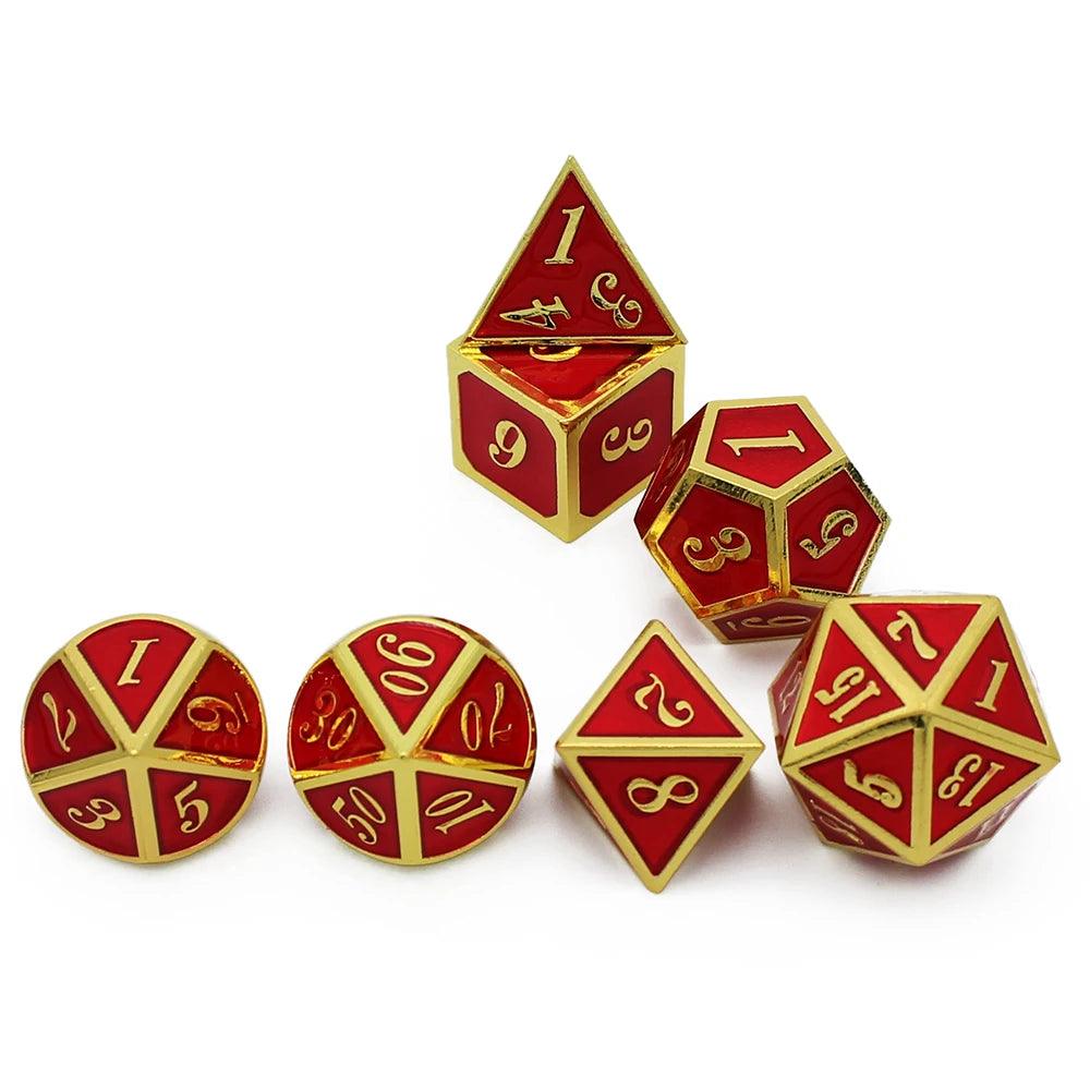7pcs/set Metal Dice Set for Role Playing Games Ziggy's Pop Toy Shoppe